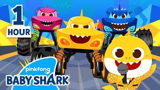 [1HOUR] Baby Shark Doo Doo Doo Monster Truck | +Compilation | Baby Shark Remix | Baby Shark Official