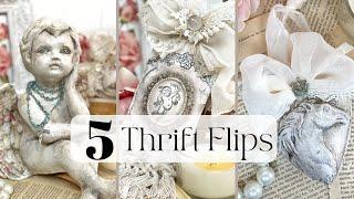 5 Thrift Flips: BEAUTIFUL DIY Decor Ideas  Shabby Chic French Country up-cycle