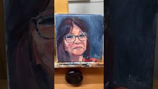 Art lesson with my teacher and my mom as the subject #portraitart #portraitpainting #art #painting