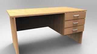 Maya 2016 tutorial : How to model a desk ( Full tutorial )