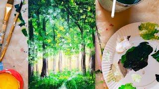 FOREST | Acrylic or gouache Easy to draw!