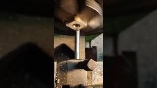 internal threads operation 5.0 mm on a brass with metal lathe! #brass #lathemachine #skills #threads