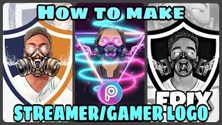 HOW TO MAKE STREAMER/GAMER LOGO USING PICSART TUTORIAL