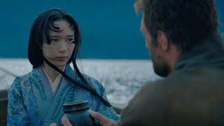 Fuji and John Blackthorne Toss Their Loved One's Ashes Into the Sea Mariko Anjin Shogun Episode 10