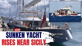 LIVE: $40 Million Sunken British Yatch 'Bayesian' Lifted Out of Sea off Sicily | N18G