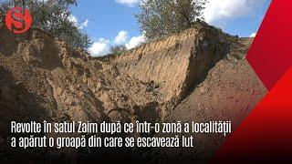 Revolte în satul Zaim după ce într-o zonă a localității a apărut o groapă din care se escavează lut