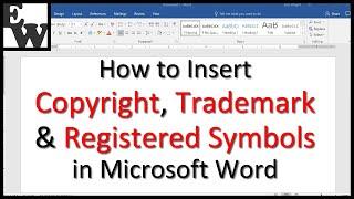 How to Insert Trademark, Copyright, and Registered Symbols in Microsoft Word