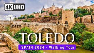 TOLEDO  4K Walking Tour Spain 2024 ️️ CAPTIONS (▶️ 104 min)