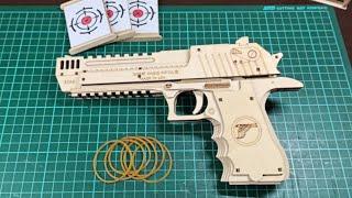 Wooden Desert Eagle Rubber Band Gun Diy