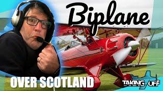 BiPlane Over Scottish Highlands- Easter Airfield