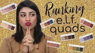 RANKING ELF Bite Size Eyeshadow Quads | WORST TO BEST