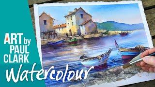 How to Paint a Mediterranean Fishing Village in Watercolour