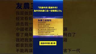 「天滅中共！我滅中共！為中共的滅亡出一份微薄之力」 大陸民衆退出中共組織｜#新唐人電視台