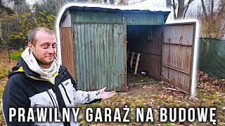 Garaż blaszany 3x5m mocna stara konstrukcja, jak zakotwiczyć blaszak na budowie - Fox Corner