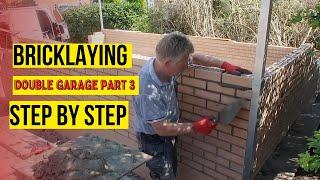 Double Garage  Building above DPC, lintels and wall plate part 3