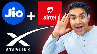 Unlimited Satellite Internet ! - Jio + Airtel Partnership with Starlink