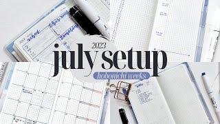 July Monthly, Weekly, and BuJo Notespages | Functional Hobonichi Weeks plan with me wk 27 2023