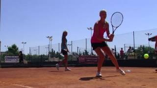 Linda Dubska training at Guillermo Vilas Tennis Academy in Mallorca, Spain,