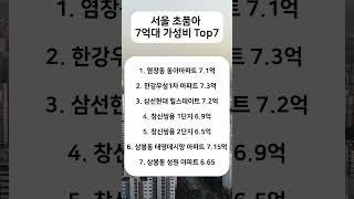 서울 초품아 7억대 가성비 아파트