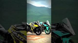 Ktm RC 390 Yellow Skyblue Modified #viral #shortsvideo #reaction #ktm #dukeboy #rider #duke #390