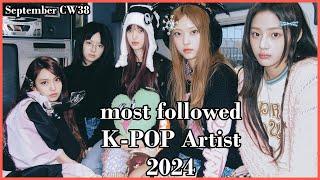 MOST FOLLOWED KPOP ARTISTS 2024 ON SPOTIFY ! (SEPTEMBER | CW 38)