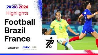 France 0-1 Brazil Women's Quarter-Final Football Highlights | Paris Olympics 2024 #Paris2024
