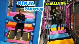 XXL NINJA PARCOURS CHALLENGE IM TRAMPOLINPARK! Kaan vs. Dania im MAXXARENA