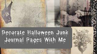 2023 Scary Halloween Junk Journal - Decorating the Pages - Part 1