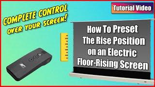 Step-by-Step Guide: Setting the Rise Position on Elite Screens Kestrel Tab Tension