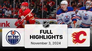 NHL Highlights | Oilers vs. Flames - November 3, 2024