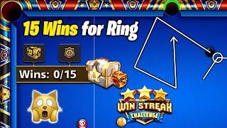 OMG!! Now you NEED 15 WINS for WinStreak Challenge in 8 Ball Pool - Free Cue + Ring - GamingWithK