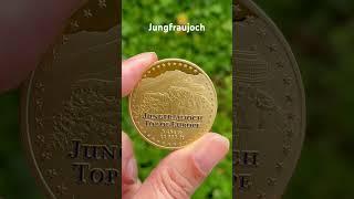 Jungfraujoch Souvenir Coin #interlaken #grindelwaldfirst #grindelwald #goldcoin #souvenir #swiss