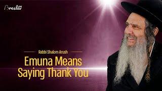 Emuna Means Saying Thank You | Rabbi Shalom Arush