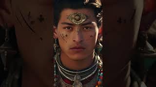 Tibetan Treasures Beautiful Ethnic Tibetan Man Cultural Portrait by Global Facescapes #people #ai