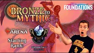  Bronze To Mythic: Episode 25 - Starting Rank: Diamond 1 - MTG Arena:  Foundations 