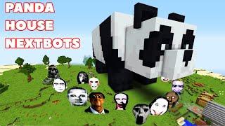 SURVIVAL PANDA HOUSE WITH 100 NEXTBOTS in Minecraft! Gameplay! Coffin Meme!