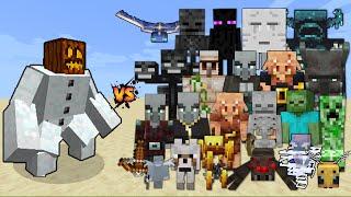 Mutant Snow Golem vs All Mobs in Minecraft - Minecraft Mob Battle