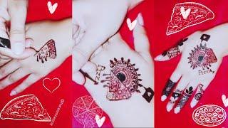 Pizza Lover Mehndi Design | Mixture of Pizza and Traditional Mehndi Design | Hareem Heena