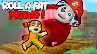 Roll A Fat Friend [2 Player Obby] | Roblox Funny Moments | Rubble in Roblox #obby  #roblox