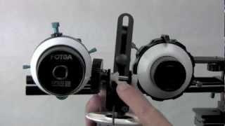 Follow focus options for PS Productions DSLR Rigs.