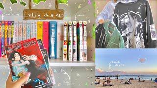 vlog ch.6 ‍️// new manga shelf, beach day, daiso, getting hair done, etc.