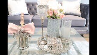 INTERIOR DESIGN|GLAM COFFEE TABLE DECORATING IDEAS#interiordesigndayinthelife#glamcoffeetable#glam