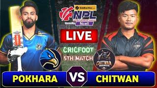 Pokhara Avengers vs Chitwan Rhinos Live Score & Commentary | Npl Match 5 | Nepal Premier League