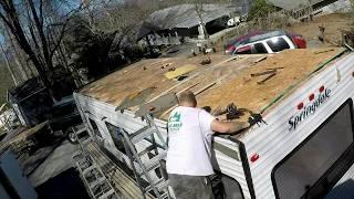 Time Lapse : RV Roof Replacement - Go pro Hero 5