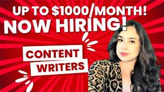 Content Writer Jobs Online NOW HIRING! $1000/MONTH | Freelancing Jobs Philippines