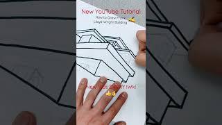How to Draw FLW style buildings! ️ #mrschuettesart #art #howto #draw #drawing #artist #shorts