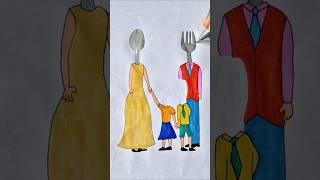 A long neck spoon cute story #shorts #xyzart #viralshort #youtubeshorts