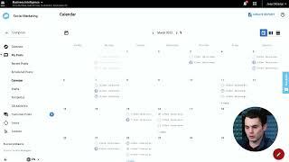 Business Intelligence Social Media Content Calendar