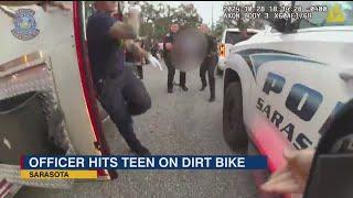 Sarasota police release video showing moment of crash between officer, boy on dirt bike