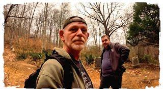 Walking new path to Hatfield Family cemetery, with Great grandson of Devil Anse-Hatfield McCoy Feud